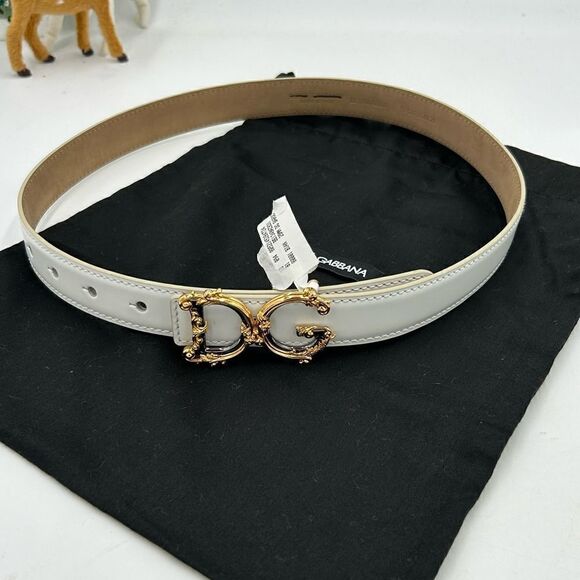 Women’s dolce and Gabbana calf skin leather belt size 70 cm/28 inches made Italy main image 4